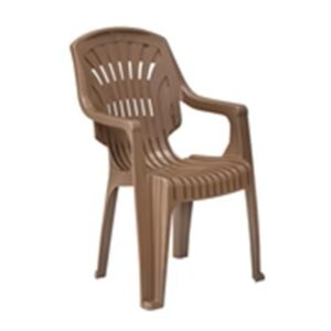 Plastic Moulded High Back Chair with Arm Rest